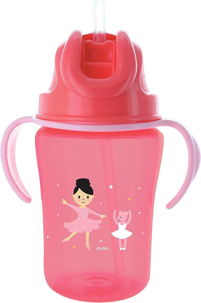 Dodie drinkfles 18 mnd roze