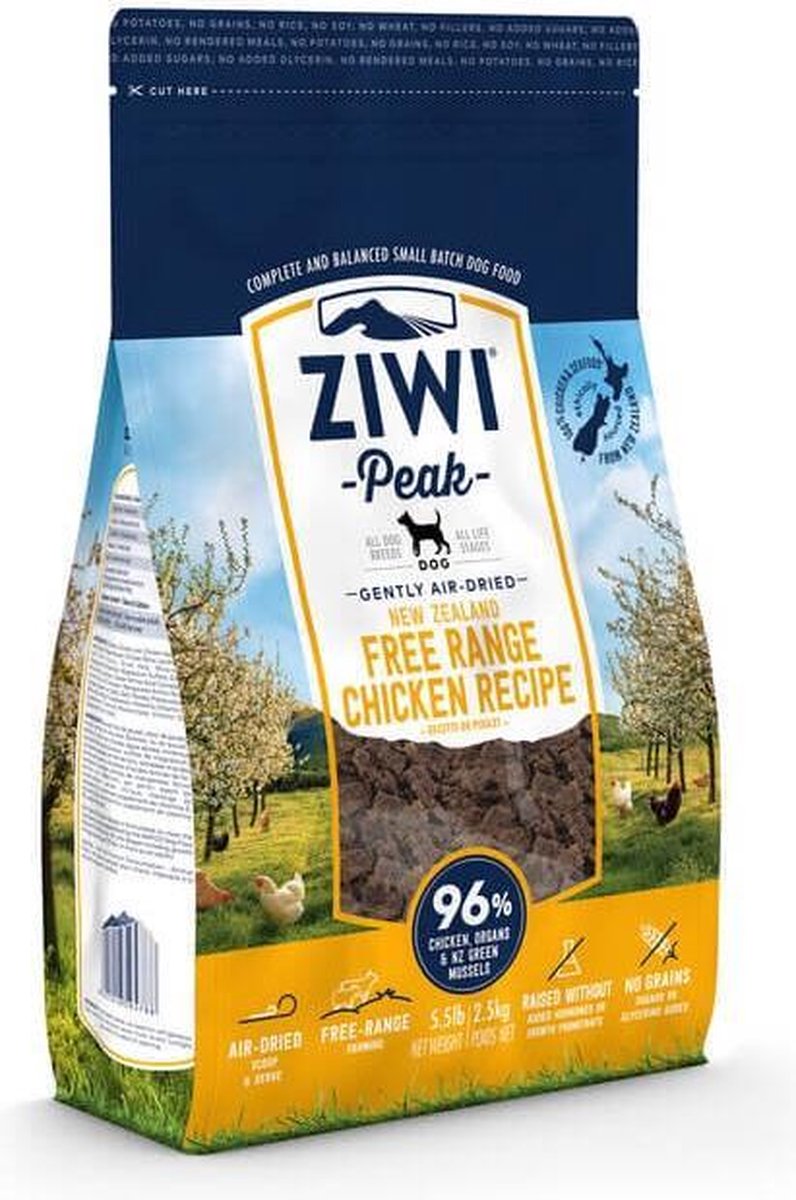 Ziwi Peak Hondenvoeding Air-Dried Chicken 2.5 kg.