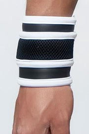 Mister b neoprene wrist wallet black white