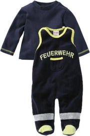 Playshoes longsleeve met babypakje brandweer marine