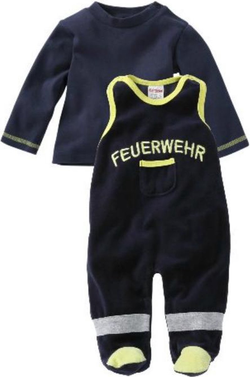 Playshoes longsleeve met babypakje brandweer marine
