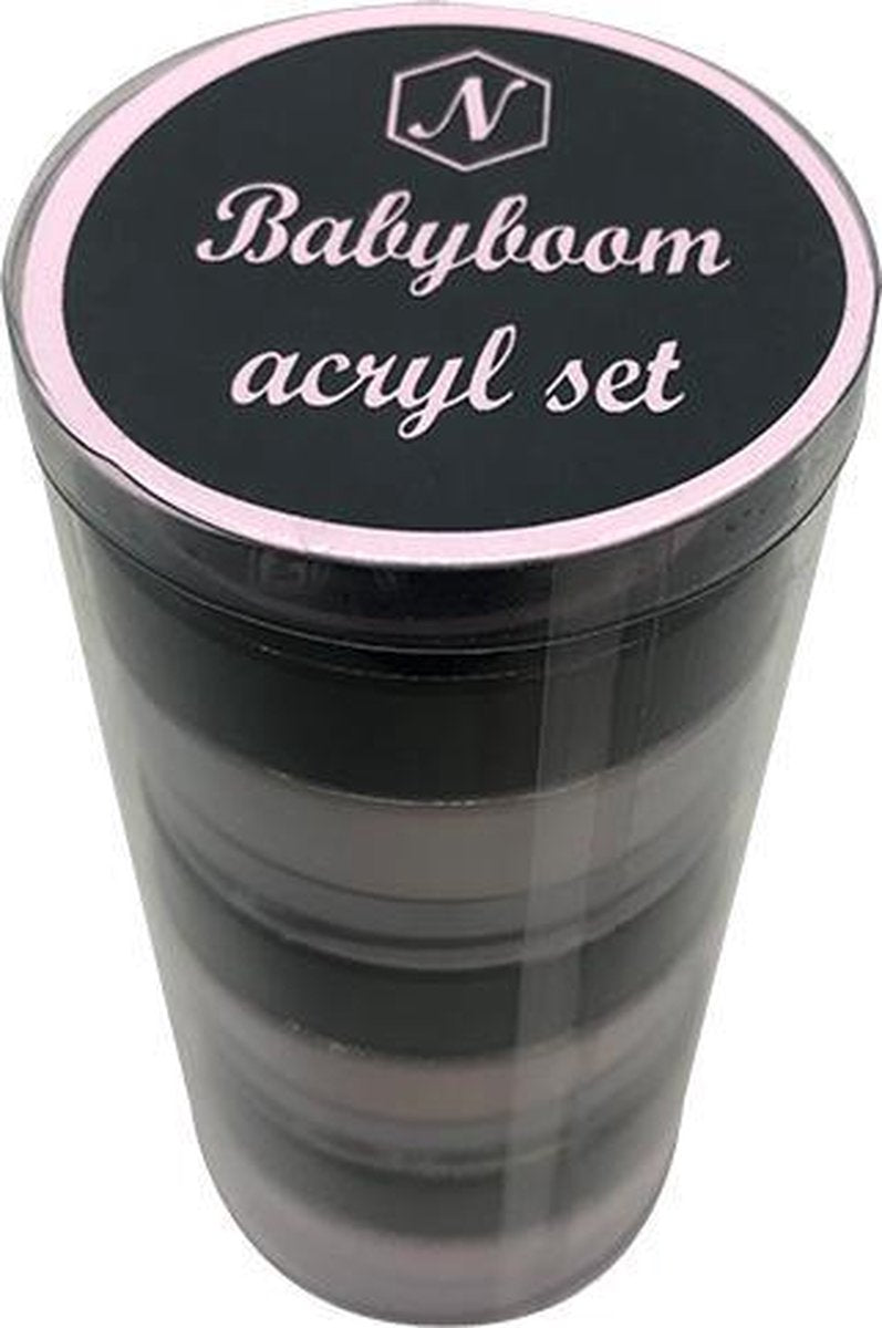 Babyboom acryl pakket BASIS - Nichelio - wit - cover pink - cover peach