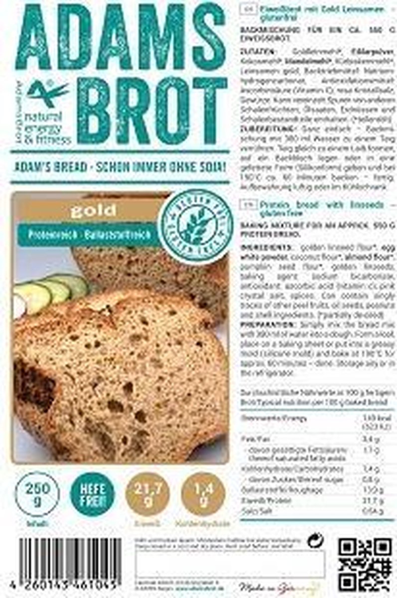 Adam's fitness Food Adam's Brot 2.0-Gold
