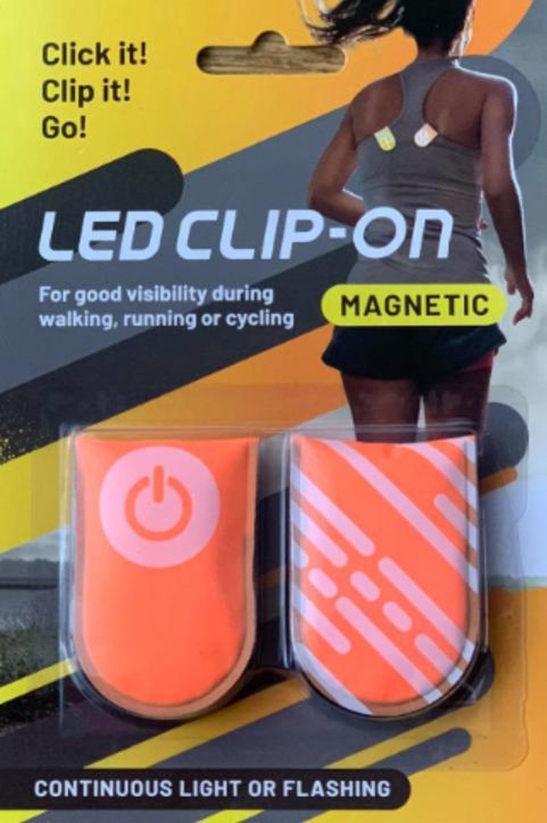 Hardloop verlichting- Magnetische led-klip inclusief batterij - Zichtbaar in het donker - Reflecterende bank - Hond uitlaten - Hondenlamp - Armlamp - Arm licht - Loop lichtje - Looplicht - Hardloop verlichting - Wandel verlichting