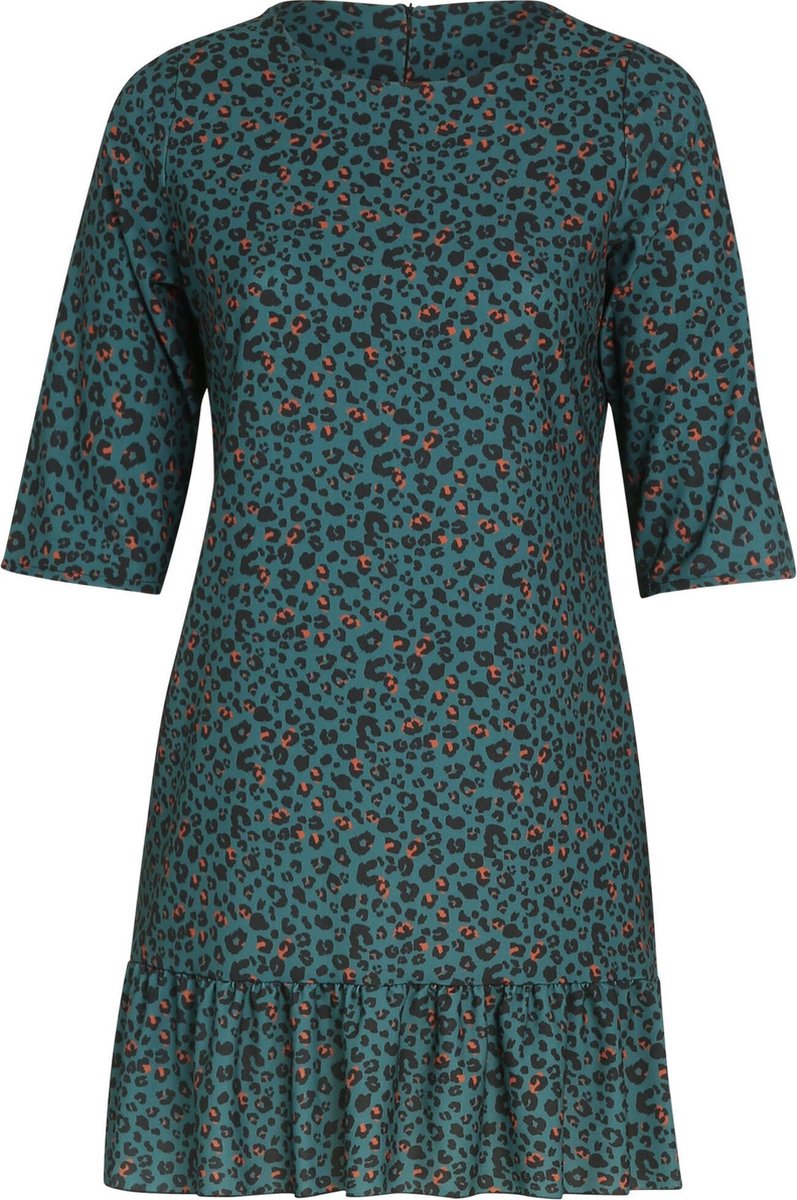 Volantjurk met dierenhuidprint