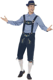Blauwe Lederhosen Heren Maat L