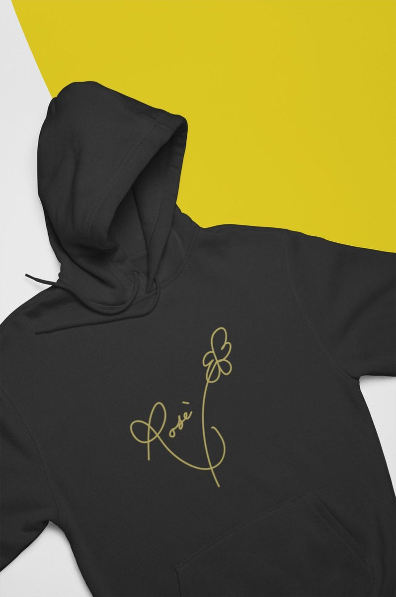 BlackPink Rose Signature Hoodie | Fan Sign Love | In Your Area | Maat XL Zwart