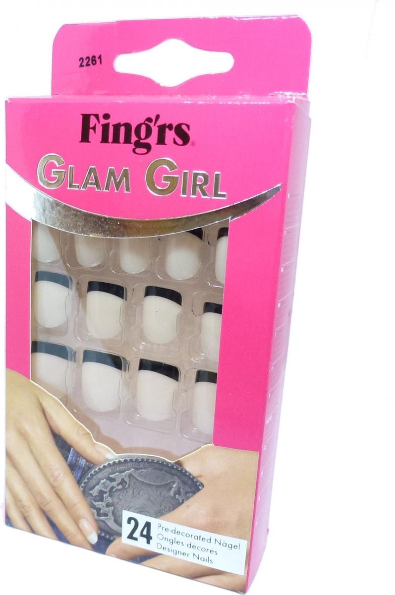 Fing\'rs Glam Girl Designer Nails #2261 - Art Finger Nails Tips - 24 stuks