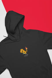 Charmander Pixel Art Zwart Hoodie - Kawaii Anime Merchandise - Pokemon - Unisex Maat XS