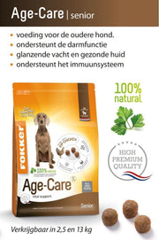 Fokker age-care senior hondenvoer 13 kg