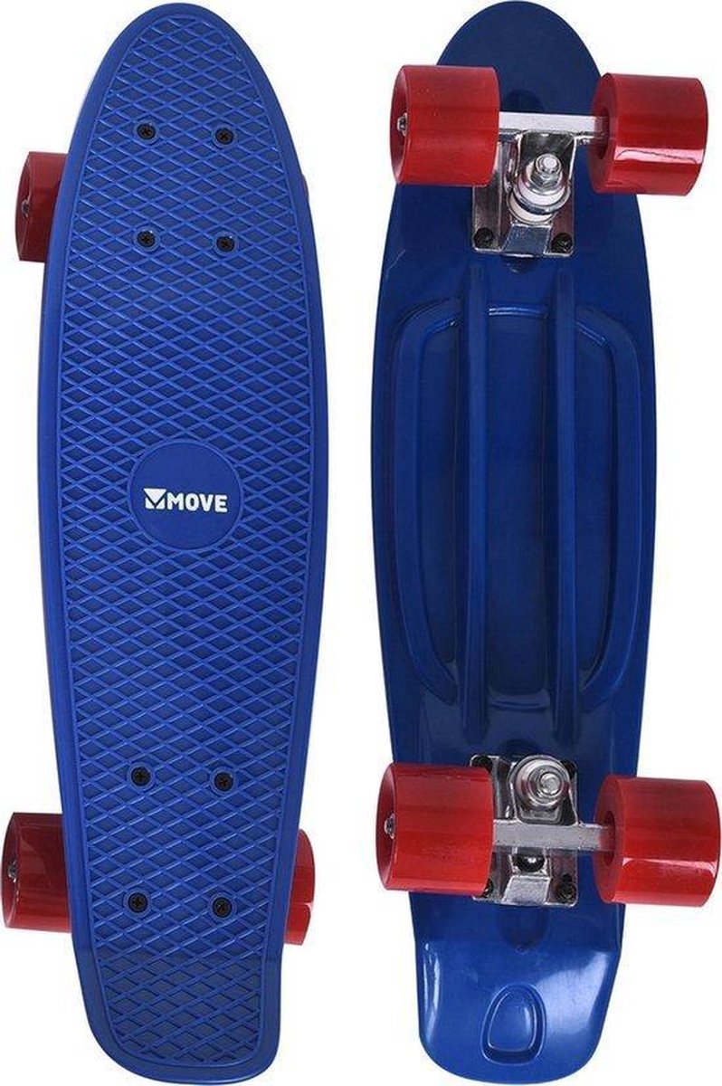 Move - Old School Retro Board - 22" - Blauw - Penny Board - Mini Cruiser - Skateboard