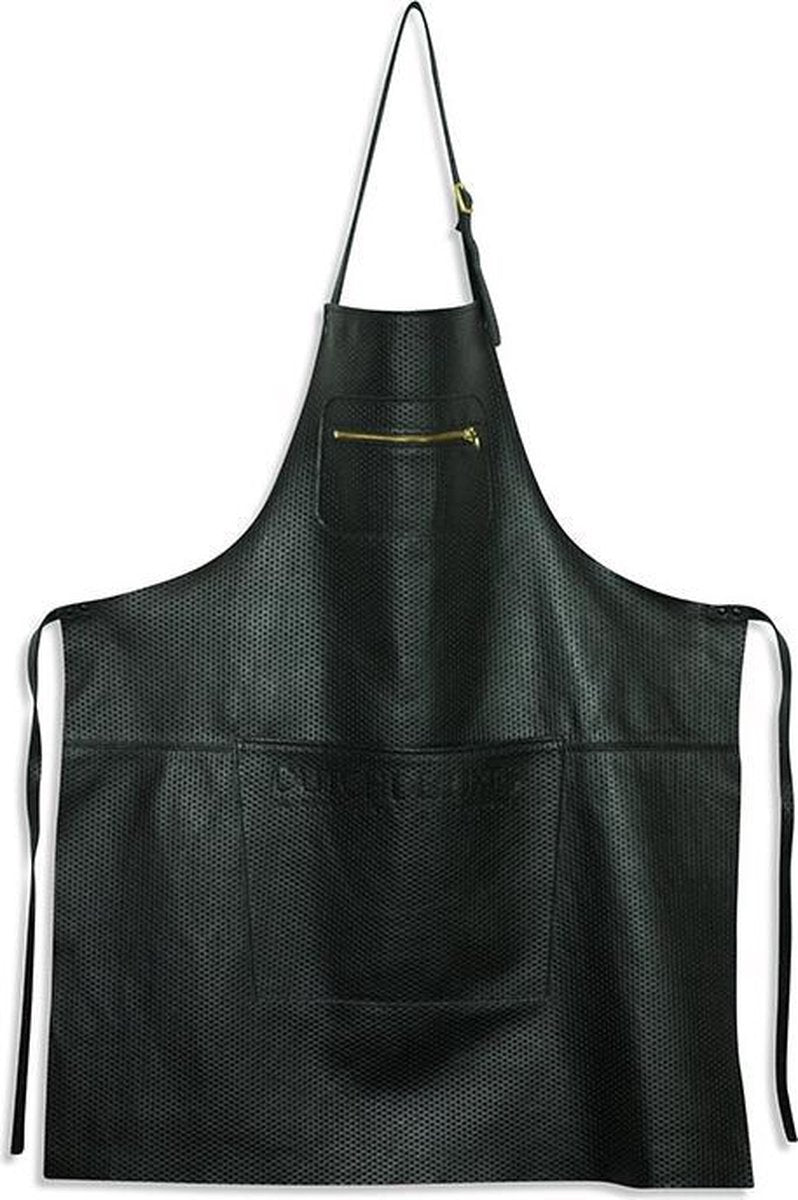 DutchDeluxes - Leren Schort Perfo Black