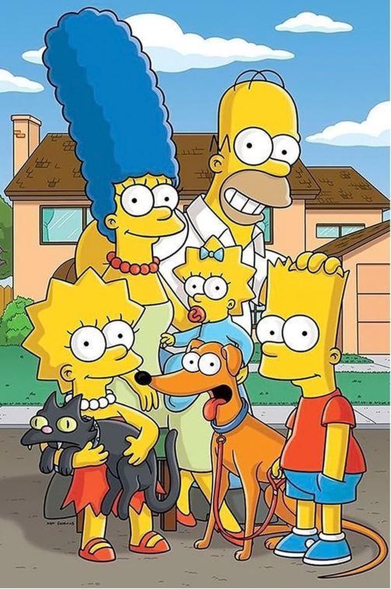 The Simpsons - Diamond Painting - 20x15cm - Complete Set - Inclusief Tools