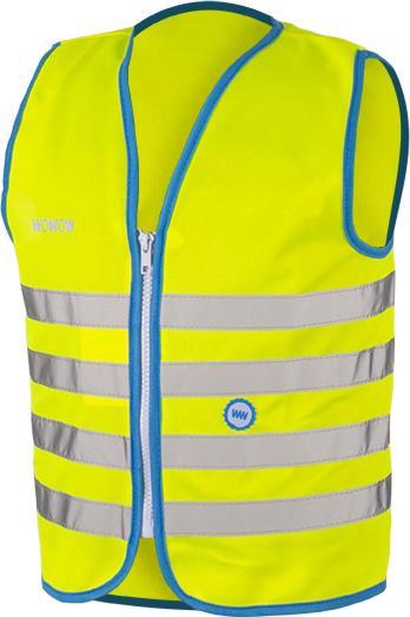 10 stuks WOWOW Fun Jacket Large - Fluohesje kind met rits - Veiligheidshesje EN 1150 certificaat