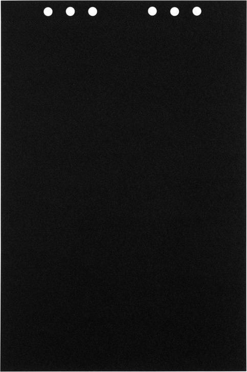 (Art.no. 920711) 10 vel MyArtBook Paper 210 GSM Black drawingpaper Size 210 x 314 mm (A4) - 6 punch holes - perforation