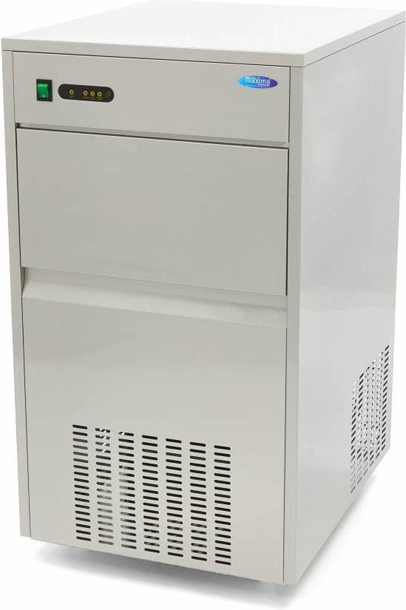 IJsblokjesmachine - 80 kg per 24 uur - 25 kg Opslag - RVS - Inbouw - Holle Blokjes - Professionele IJsblokjesmaker - Maxima