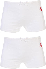 Claesen's Meisjes Boxer 2-PACK - Wit - Maat 140/146
