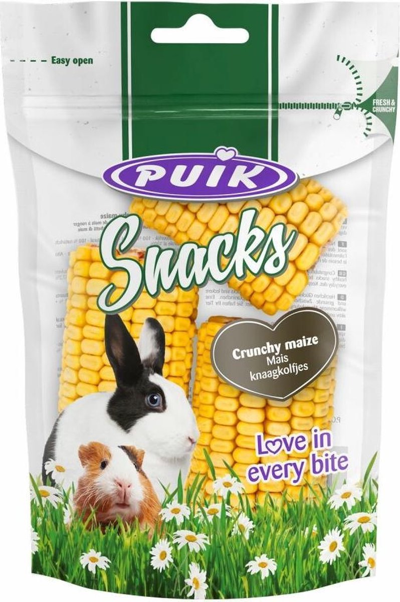 8x Puik Snacks Mais Knaagkolfjes 3 stuks