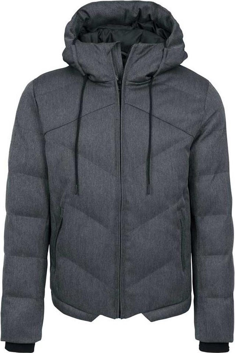 Urban Classics Jas -L- Heringbone Zwart/Grijs