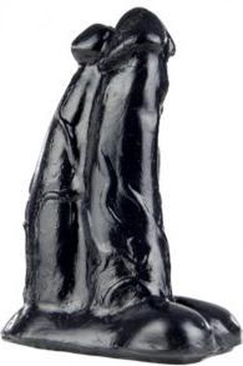 XXLTOYS - Zoltar - Double Dildo - inbrenglengte 19 X 10 cm -Mega anale plug - Extreme Buttplug - Black - Made in Europe - voor Diehards only