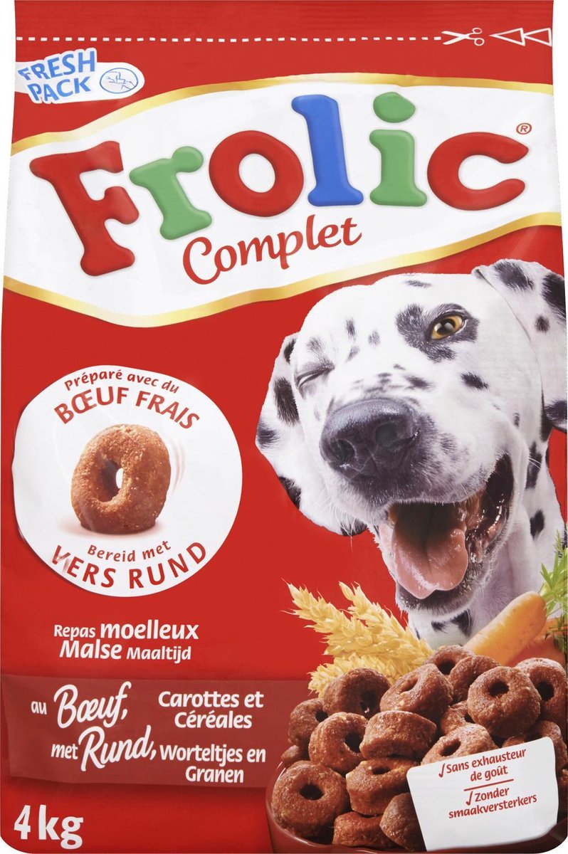 Frolic Compleet - Rundvlees - Hondenvoer - 4 kg