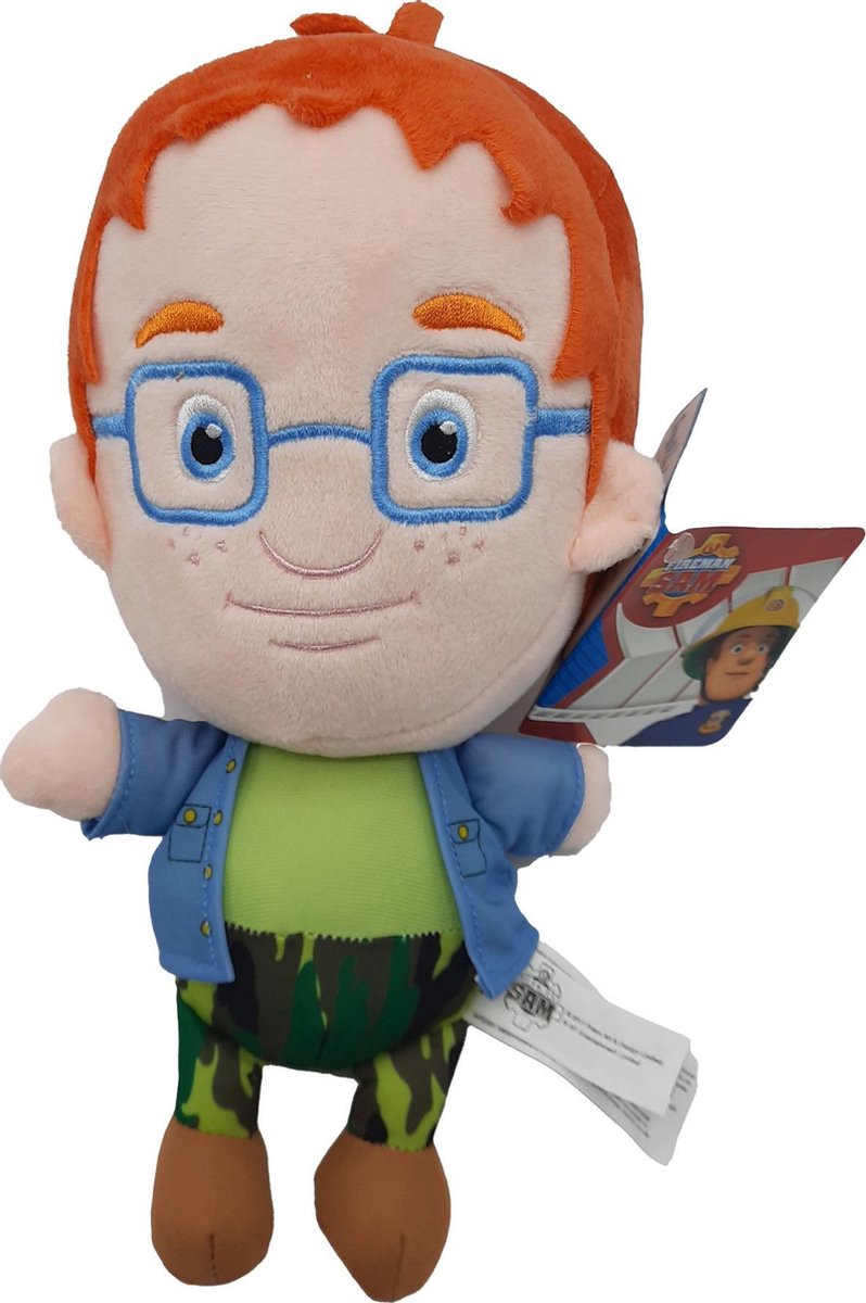 Brandweerman Sam - Nobert Puk - Pluche Knuffel - 28 cm
