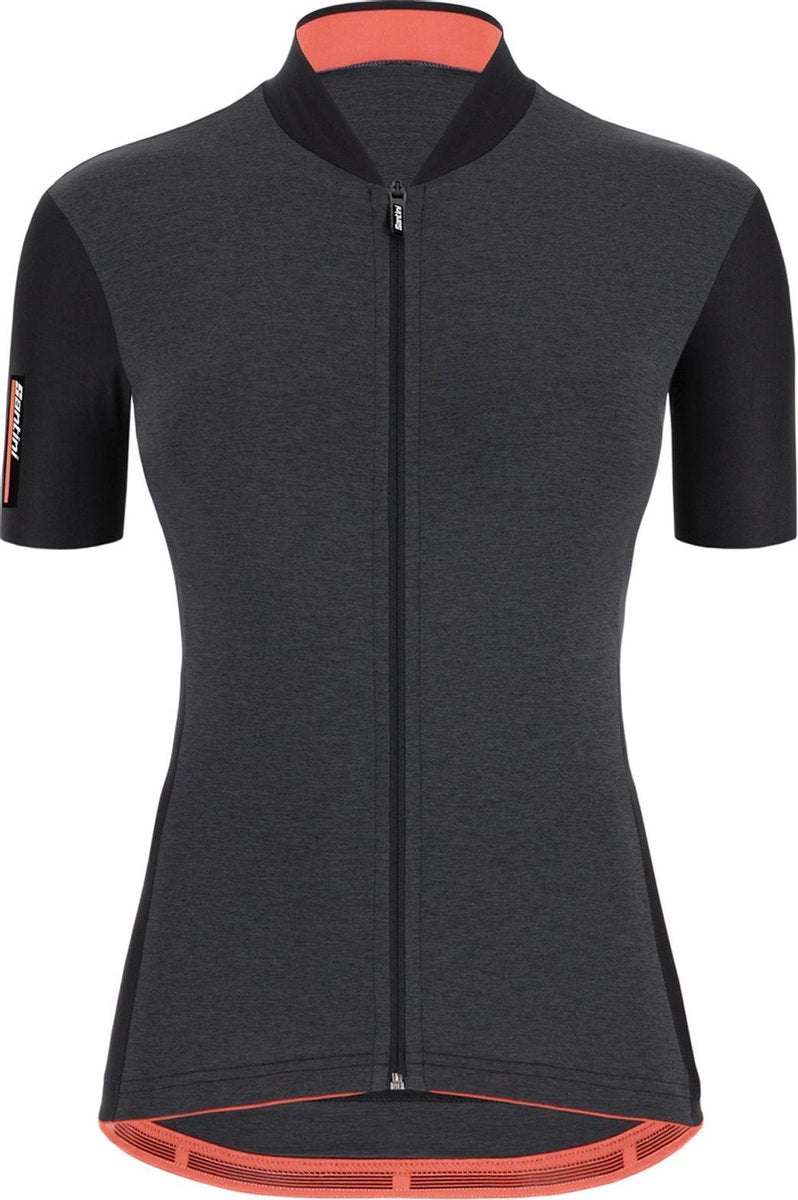 Santini Colore S/S Fietsshirt - Maat M  - Vrouwen - zwart