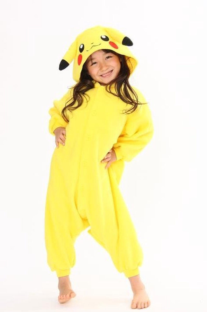 Pikachu onesie kinder pak - maat 146-152 - Pokemon pikachupak kostuum