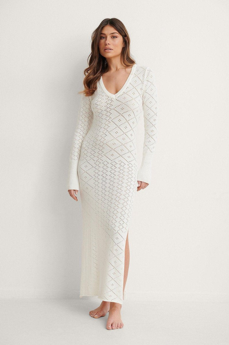 NA-KD Gehaakte Dames Jurk - Maat XS