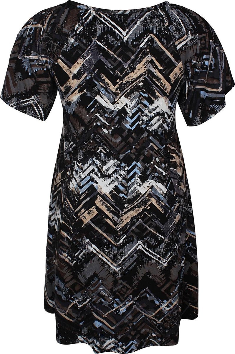 Zhenzi jurk Ayla tricot print