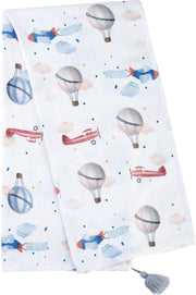 MyHummy® Bamboe Swaddle Deken - Vliegtuigen - 100/100