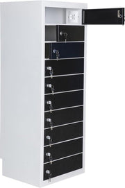 10-vaks Locker Zwart - Opbergen & Opladen - voor laptops en tablets