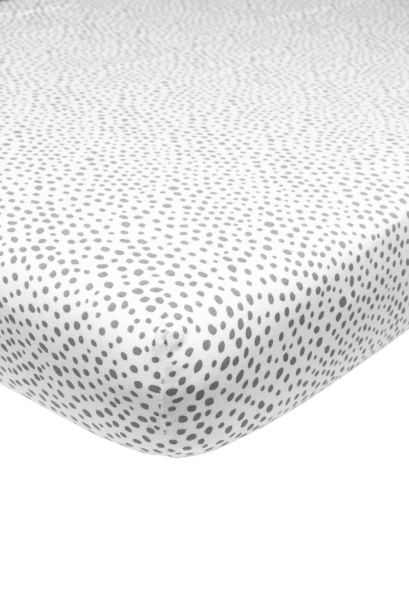 Meyco Cheetah hoeslaken wieg - 40x80/90 cm - grijs