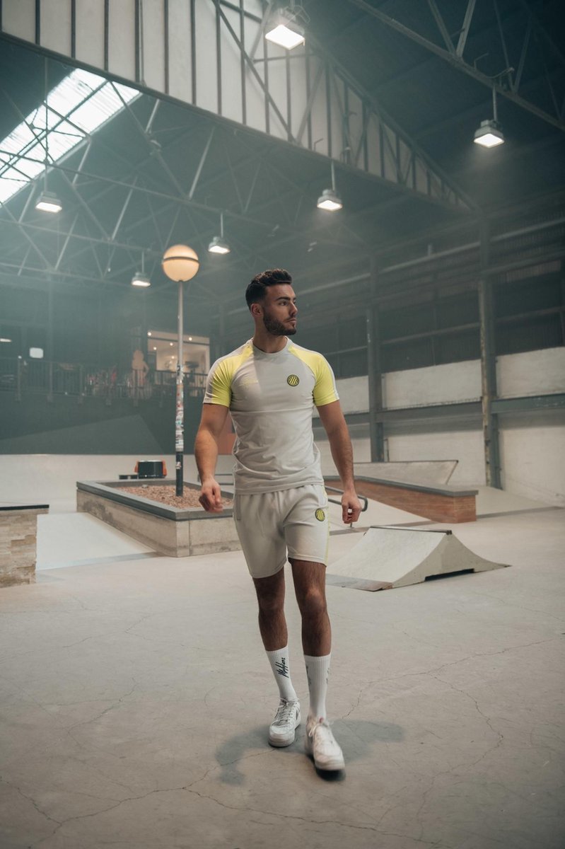 Malelions Sport Striker Short - Grey/Lime - XS