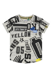 Quapi T-shirt Aart dark grey text