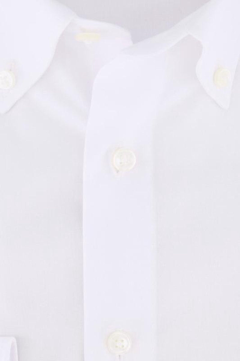OLYMP Luxor modern fit overhemd - wit met button-down kraag - Strijkvrij - Boordmaat: 48
