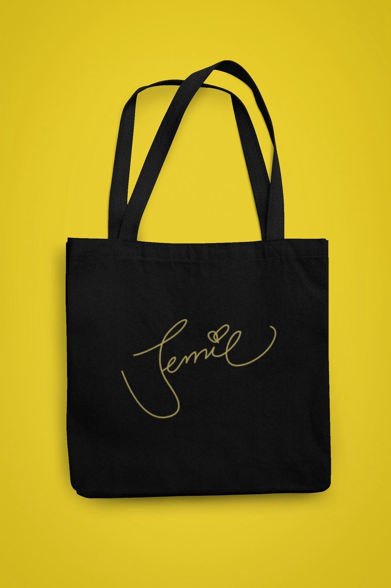 BlackPink Jennie Signature Totebag Black | One-Size | Cadeau voor Kpop fan