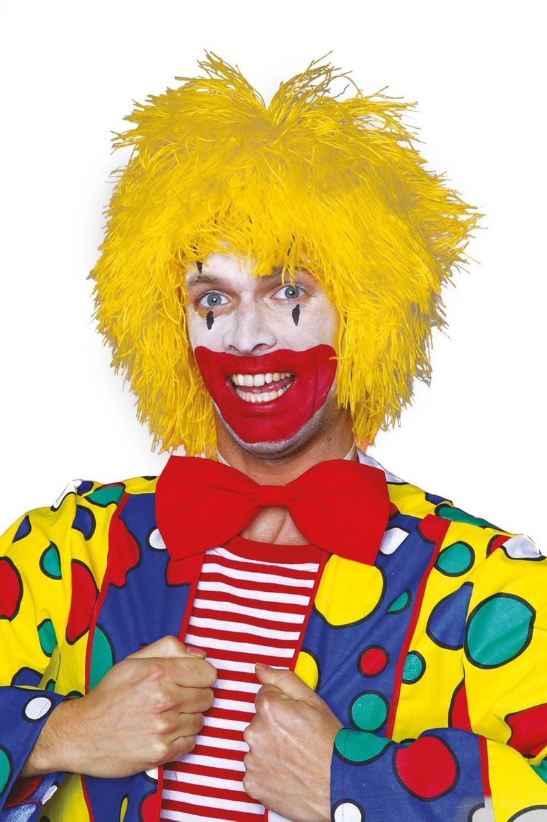 Clowns pruik geel