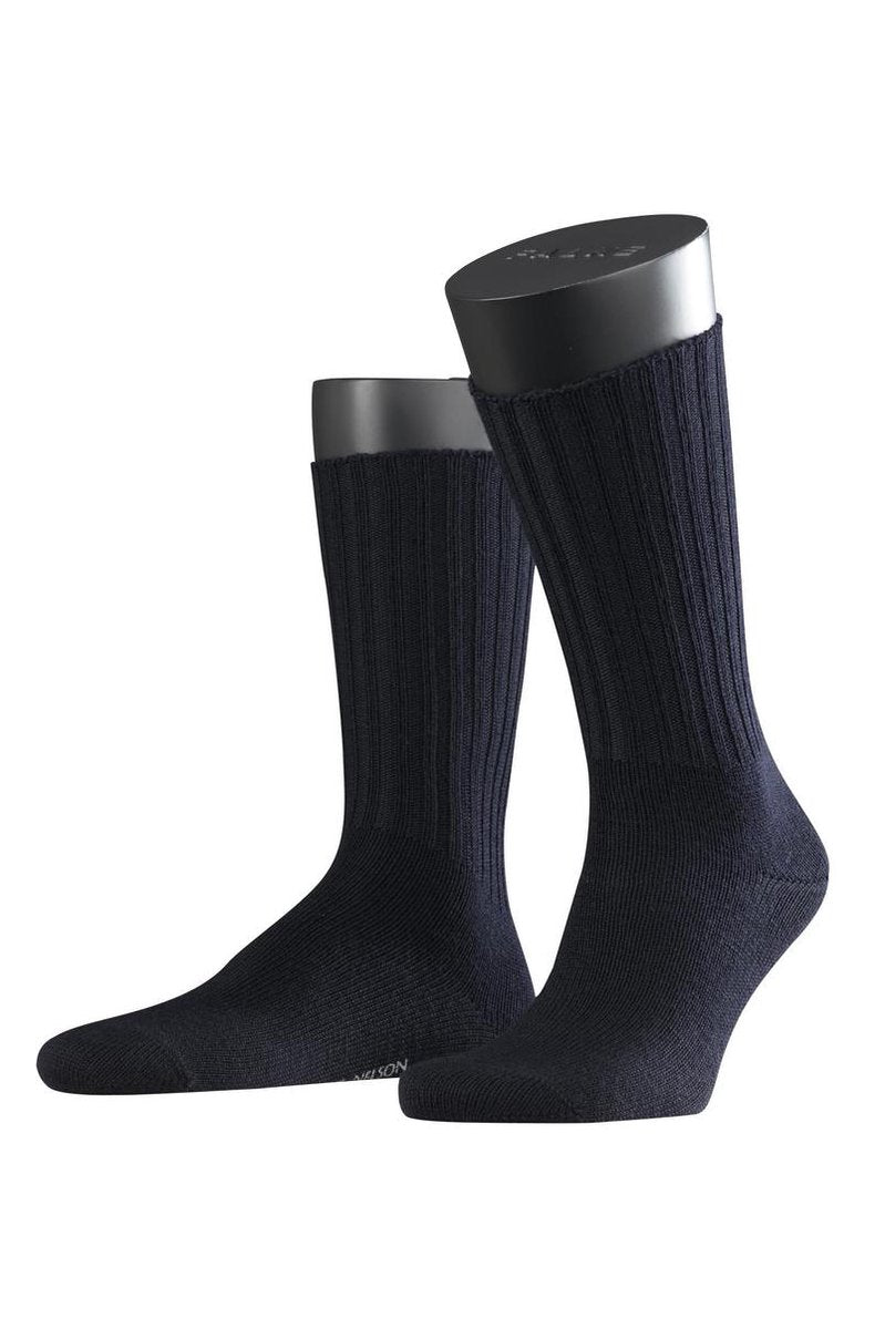 FALKE Nelson Herensok 14497 - Blauw 6370 dark navy Heren - 39-42