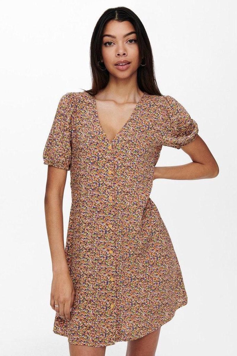 Jdystaar Life S/s Shirt  Dress Wvn 15226056 Fail Leaf/purple&c