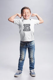 Straight Outta School - Humor - Kinder T-Shirt - Maat 1/2