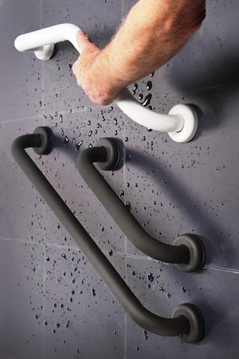 Wandbeugel in staal en antislip 45 cm - wit