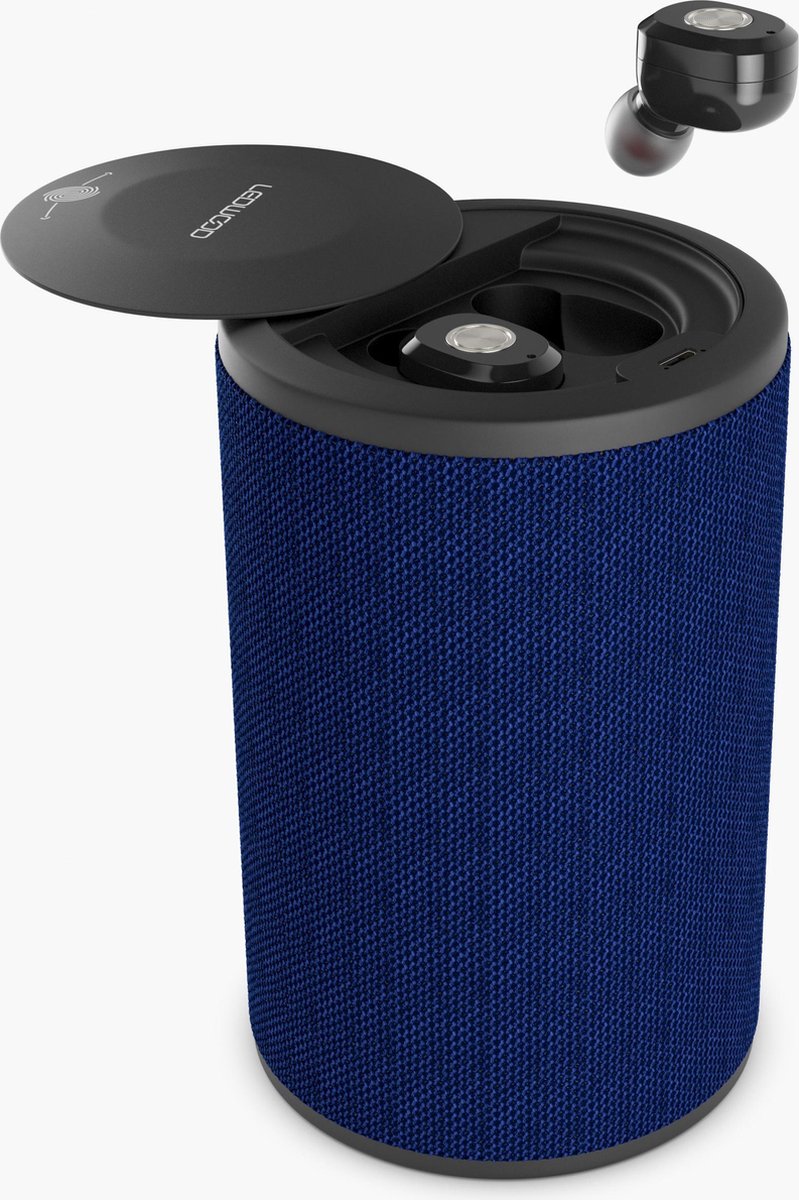 LEDWOOD LD-ST-9-BLU DUAL ST9 2-in-1 Bluetooth speaker met geïntegreerde in-ear earphones