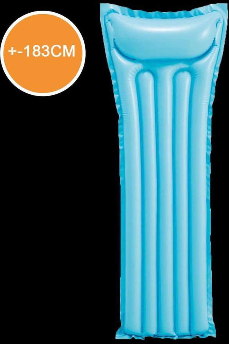 Opblaas zwembad luchtbed blauw