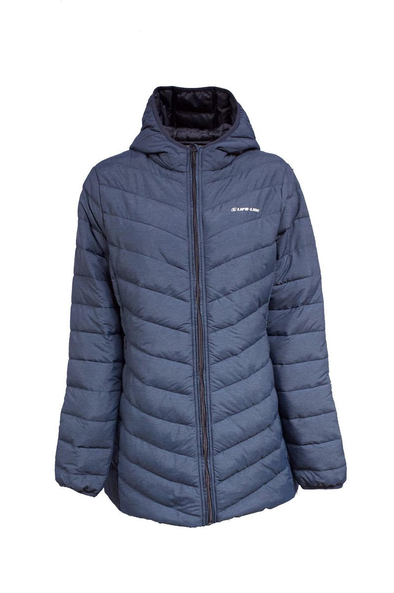 Varzim Dames Fake Down Jas - Navy