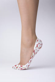 Set 6x Kousenvoetjes Flower Print 35-38 + Gratis Waszakje