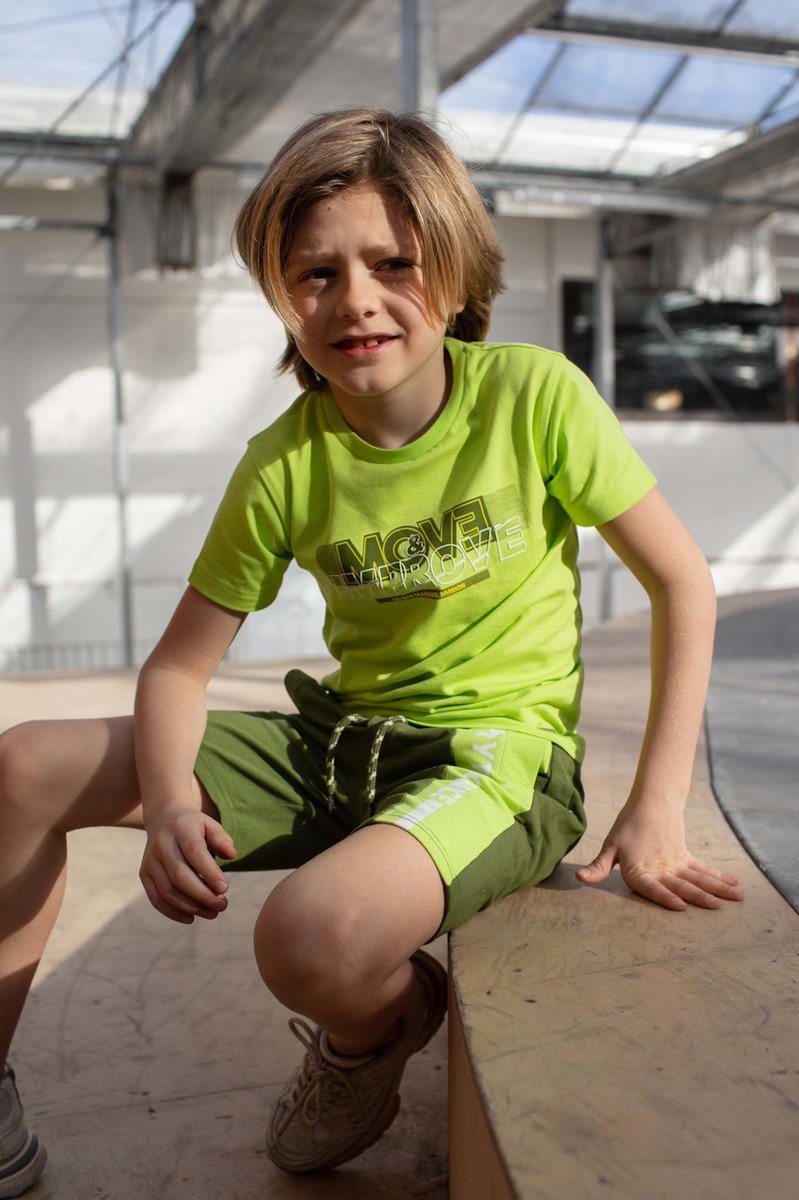 Quapi jongens korte joggingbroek Florijn Green Mid