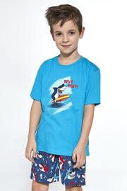 Cornette Katoenen Pyama Jongens | Korte Mouw Korte Broek | Pyjama Jongens | Shortama Jongens | Shark 789/90 86/92