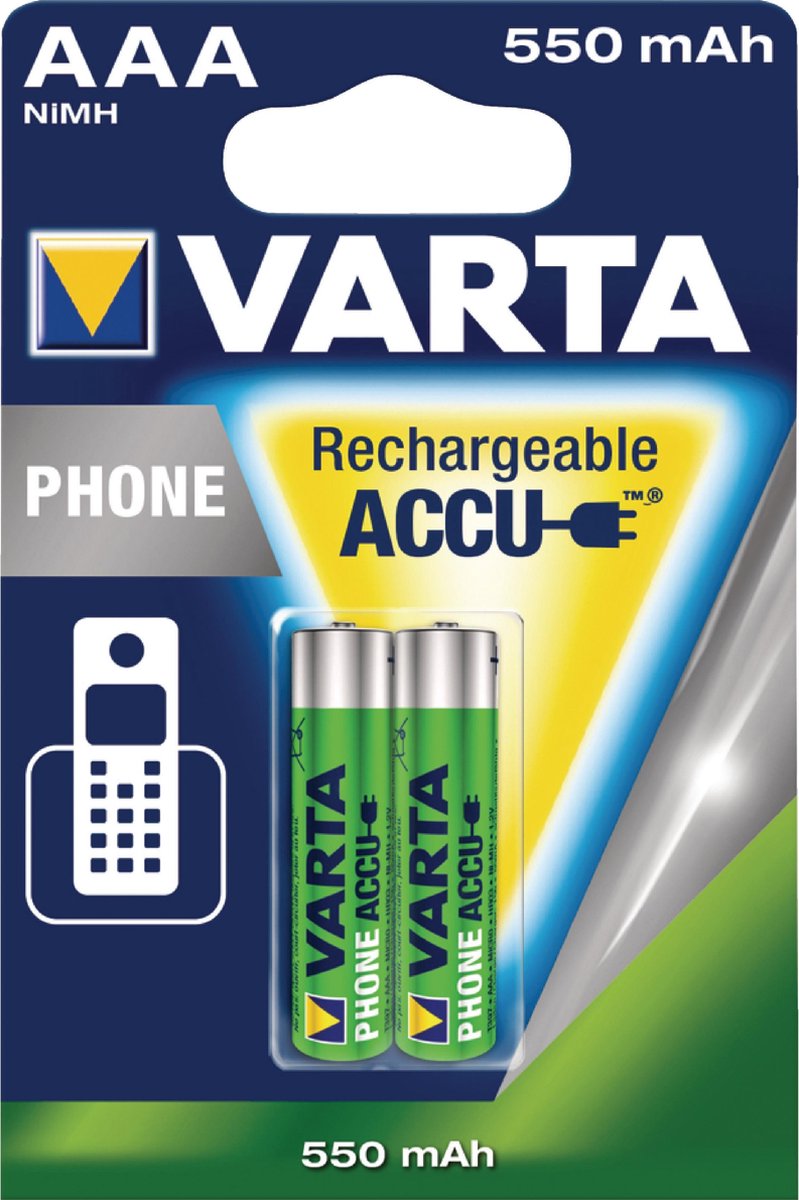 Varta oplaadbare batterijen/accu's 2 x AAA