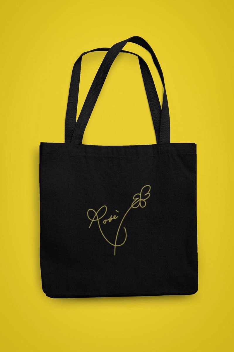 BlackPink Rose Signature Totebag Black | One-Size | Cadeau voor Kpop fan